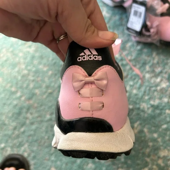 NWT Adidas 2012 Signature Paula 2.0 Womens Golf Shoes - Pale Pink/Black Size 9 - Picture 8 of 10